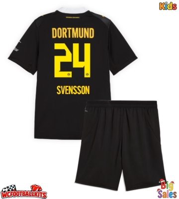Borussia Dortmund Daniel Svensson #24 Replica Away Stadium Kit for Kids 2026-27 Short Sleeve (+ pants)